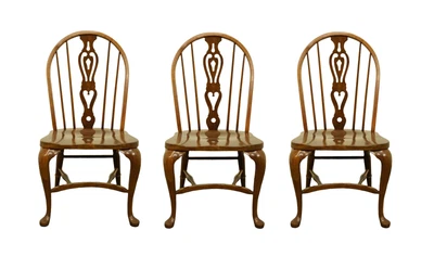 $469.99 • Buy Set Of 3 PENNSYLVANIA HOUSE Solid Walnut Rustic Traditional Spindle-Back Dini...