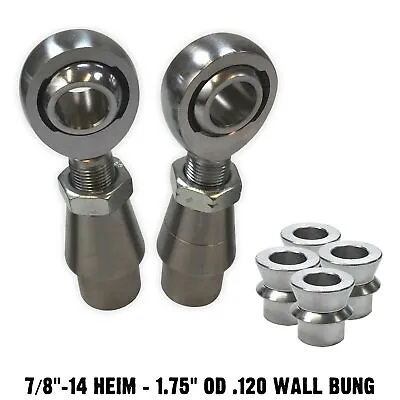 7/8  Chromoly Heim Joint 1.75  OD .120 Wall Panhard Tie Rod End Kit HMS Spacers • $82.99