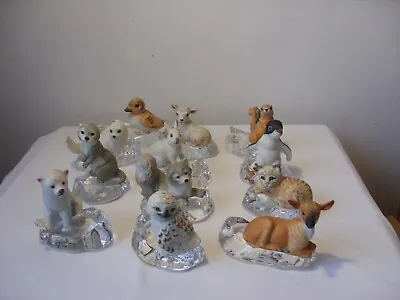 £10 • Buy Franklin Mint Arctic Snow Babies A Selection Of Animals On Austrian Glass