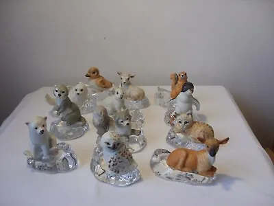 Franklin Mint Arctic Snow Babies A Selection Of Animals On Austrian Glass • £10