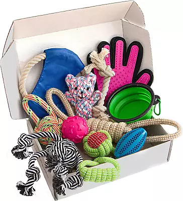 Zenify Puppy Dog Toys Gift Box - Pet Interactive Dog Rope Toy Starter Set - T... • $63.68