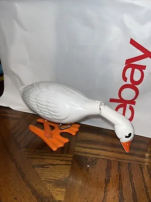 VTG 1950s Marx Toys Wind Up Hopping Egg Laying Goose Plastic USA 9  Length • $15