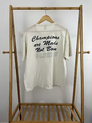 VTG Champions Are Made Not Born Overland Wrestling Paper Thin Burnout T-Shirt XL • $53.95