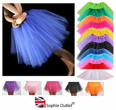 £4.98 • Buy 3 LAYERS HIGH QUALITY Ladies Girls Tutu Skirt Fancy Skirts Dress Up Hen Party UK