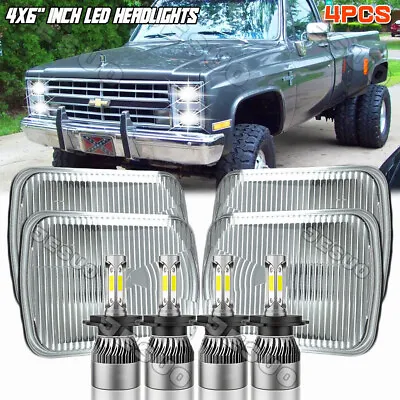 4x Fit GMC C1500 2500 3500 K1500 K2500 K3500 1982-1986 Truck 4x6  LED Headlights • $119.99