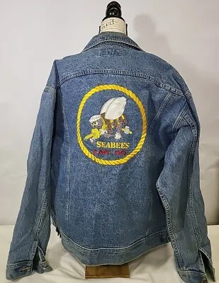 Vintage Denim Jacket XL Men’s Seabees  • $53.99