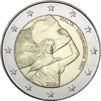 2 Euro Malta 2014 * 50th Anniversary - Independence Of Malta * Unc • $7.79