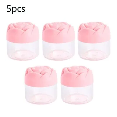 5Pcs Plastic Jars With Lid Empty Sample Containers Refillable Storage Pot • £4.96