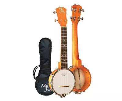 Eddy Finn Banjo-Ukulele W/Bag Soprano Open Back • $454