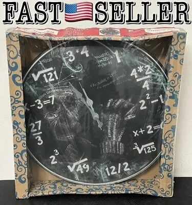 Albert Einstein Math Wall Clock Algebra Equations Mathematic Hour Minute Watch • $47.32