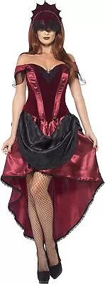 Smiffys Adult Womens Venetian Temptress Costume Top Skirt And Headpiece Carni • £13.18