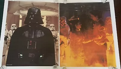 (2) 1980 STAR WARS Vintage Darth Vader Han Solo Leia Crisco Promo Poster ESB • $10.99