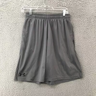 Under Armour Sweatshorts Mens M Grey Elastic Waistband Side Pockets High Rise • $18.99