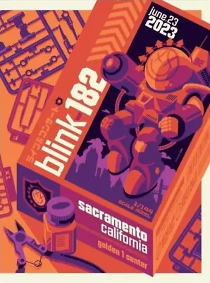 BLINK-182 Concert Tour Poster 6/23/23 Sacramento By Tom Whalen Sold Out!!! • $125