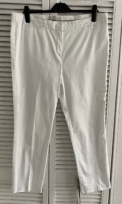 Ladies Marks And Spencer 18 Short White Summer Trousers Smart Classical Summer • £5.99