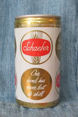 VINTAGE SCHAEFER AMERICA'S OLDEST LAGER BEER CAN Empty Aluminum Pull Tab CF7 • $1