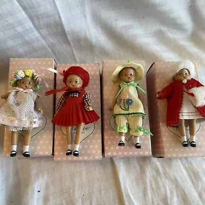 Set Of 4 VTG Effanbee Wee Patsy 5  Dolls Original Boxes V568 V569 V570 V571 • $43