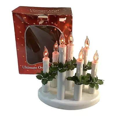 Christmas Oval Candle Arch With 7 Flickering Bulbs White Mains • £29.99