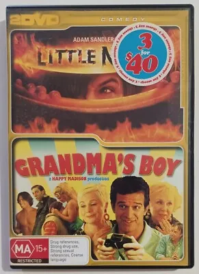 $16.95 • Buy Little Nicky And Grandma's Boy Adam Sandler DVD GC Region 4 Free Postage 