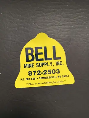Nice Bell Mine Supply Hard Hat Decal Rare Coal Mining Sticker • $1