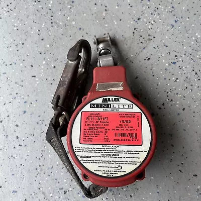 Miller MiniLite 11ft Fall Limiter With Steel Twist-Lock Carabiner & Swivel Used • $25