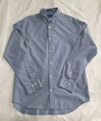 GANT Shirt Mens Large Blue Long Sleeve L Long Sleeve • £14.99