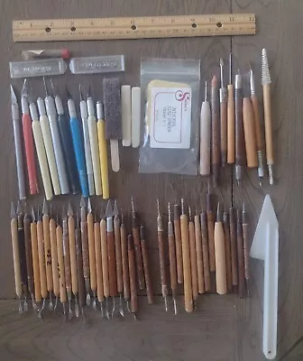 Porcelain/Ceramic Greenware Cleaning Tools (25 Items) And X-Acto Knives (10) • $30