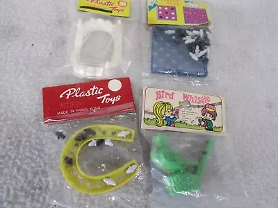 Vintage 1970's Lot Of 4 NOS Dime Store Plastic Toys Hong Kong • $18.99