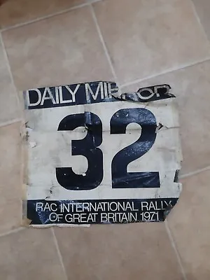 Original RAC 1971 Rally Plate - Door Sticker Roy Fidler Withers Of Winsford RS • £30