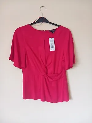 Miss Selfridge Short Sleeve Blouse Size 12 NWT. • £5