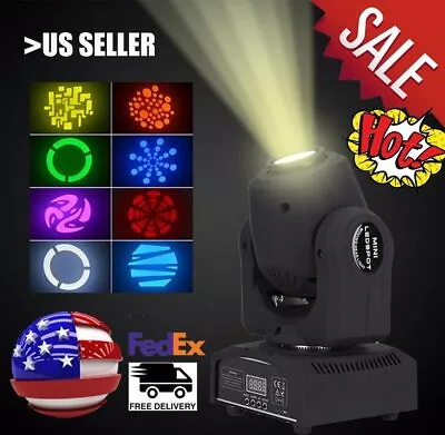 120W 8Gobo RGBW LED Moving Head Stage Light DJ Beam Spot  Disco Show DJ Lighting • $72.19