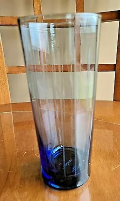 Mikasa Cheers Colors BLUE High Ball Glass 7 1/4  Vertical Etch • $14.21