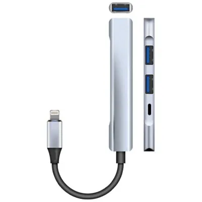 Lightning To 3 USB-3 Sockets And 20W Lightning Fast Charger For IPhone IPad IOS • £12.99