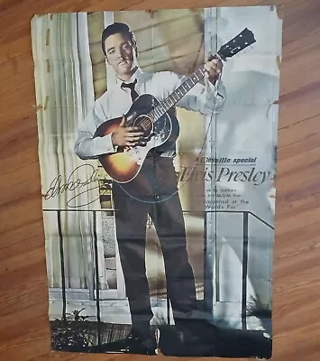 VTG 60s Elvis Poster It Happened At The World's Fair Reveille Promo 40 X 60 Rare • $150