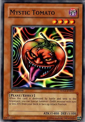 Yu-Gi-Oh TCG Mystic Tomato 5DS1-EN017 1st Edition Regular Common Card NM • $1.89