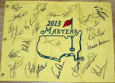 Jack Nicklaus Arnold Palmer SPIETH Mickelson+ Signed 2013 MASTERS Champions FLAG • $2999.99