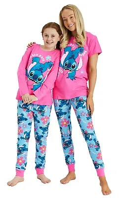 Girls Ladies Disney Lilo & Stitch Family Matching Pyjamas Mini Me • £12.95