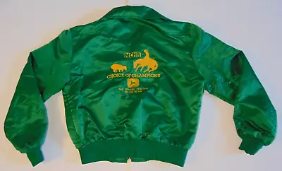 L 1980s Vintage John Deere NCHA National Cutting Horse Association Jacket USA • $310.01