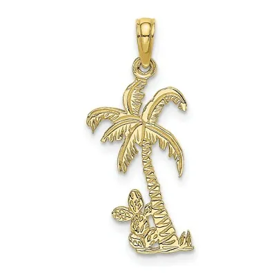 $60.63 • Buy Real 10kt Yellow Gold Palm Tree W/ Cactus Charm