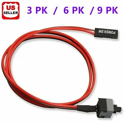 2 Pin SW PC Power Cable On Off Push Button ATX Computer Switch Wire 22inch Cord • $5.98