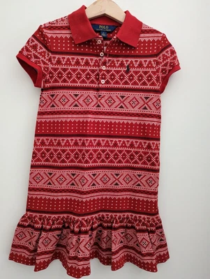 £5 • Buy Polo Ralph Lauren Red Dress. Size 6 Years. Worn Once.
