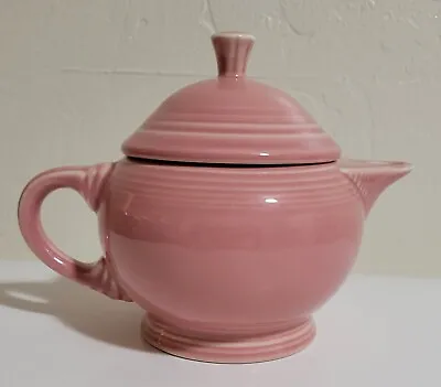 Fiestaware Vintage 2 Cup Tea Pot Fan Handle Pink • $180