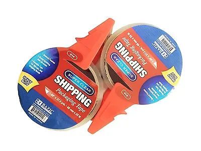 (2x) 1.88 X 27.3 Inches Yards Super Clear Heavy Duty Packing Tape With Dispenser • $13.98