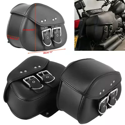 $62.99 • Buy Motorcycle PU Leather Saddle Bag For Yamaha V-Star XVS 250 650 950 1100 1300 AT1