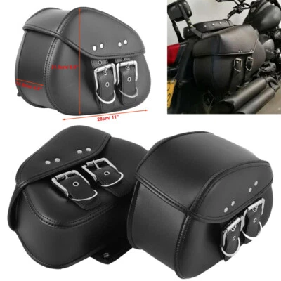 $62.99 • Buy Motorcycle PU Leather Saddle Bag For Yamaha V-Star XVS 250 650 950 1100 1300 AT1