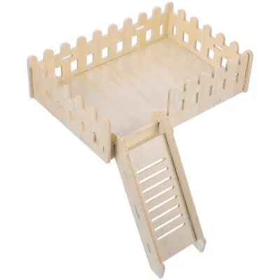  Guinea Pig Cage Supply Parrot Stand With Ladder Small Pet Platform Hamster • £15.99