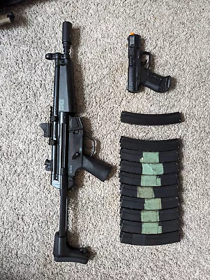 Airsoft H&K MP5 W/ 10 Mags And Umarex P99 C02 • $340