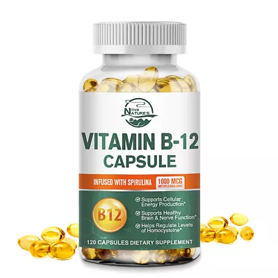 1000Mcg Methyl B12 Vitamin B12 Capsule For Mood Heart & Eye Health 120 Softgels • $12.10