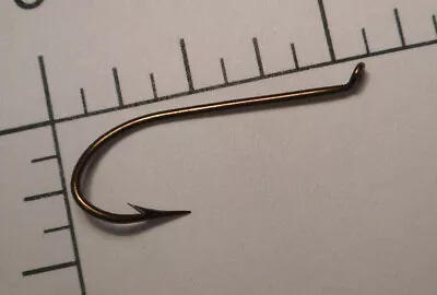 MUSTAD HOOKS #3 SALMON FLY TYING Kendal KIRBY TURNED UP TAPERED EYE BRONZED 3980 • $13.99