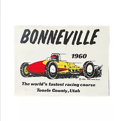 Bonneville 1960 Decal Dry Salt Lakes Racing Belly Tanker Utah Mooneyes Sticker • $9.65